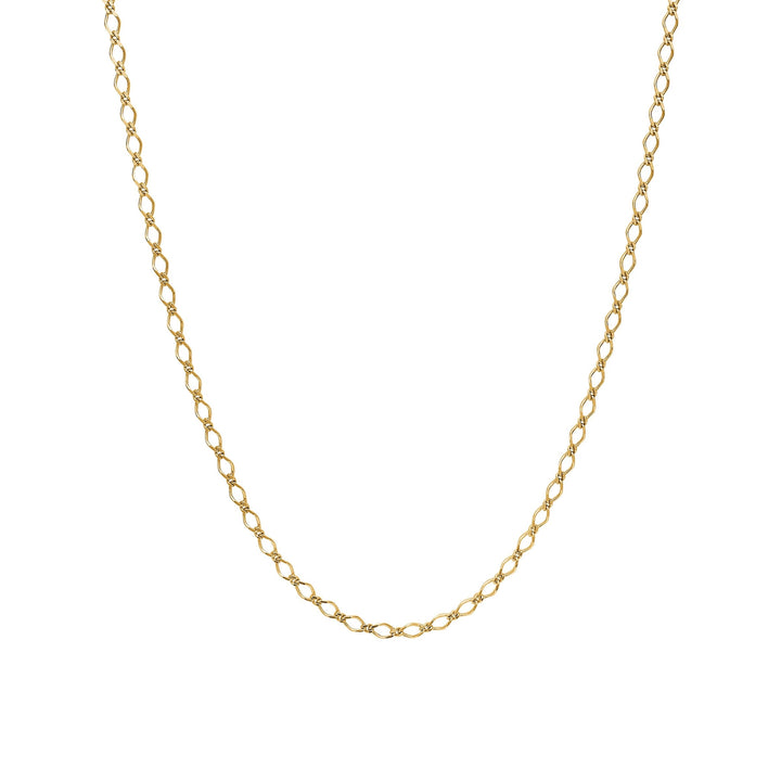 Wave chain 42+2cm - gold plated