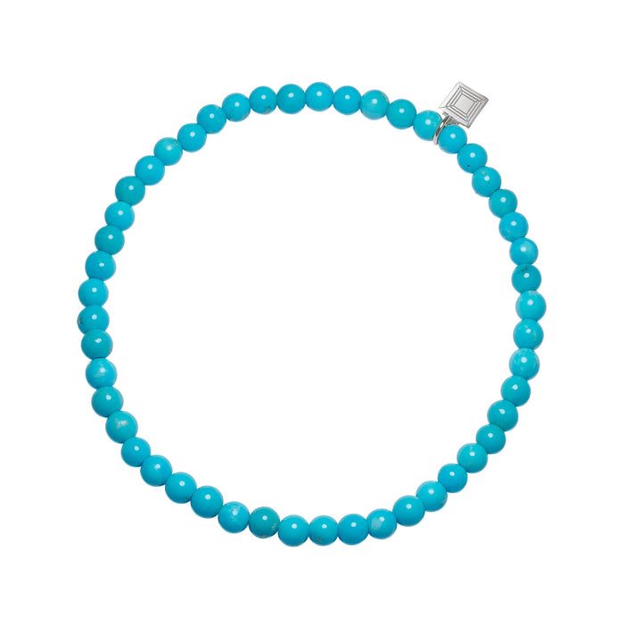 Rondeau bracelet with Turquoise 17,5cm - silver