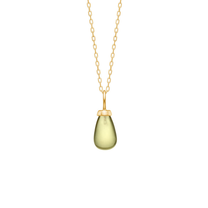 10-Karat Drop pendant with Lemon Quartz