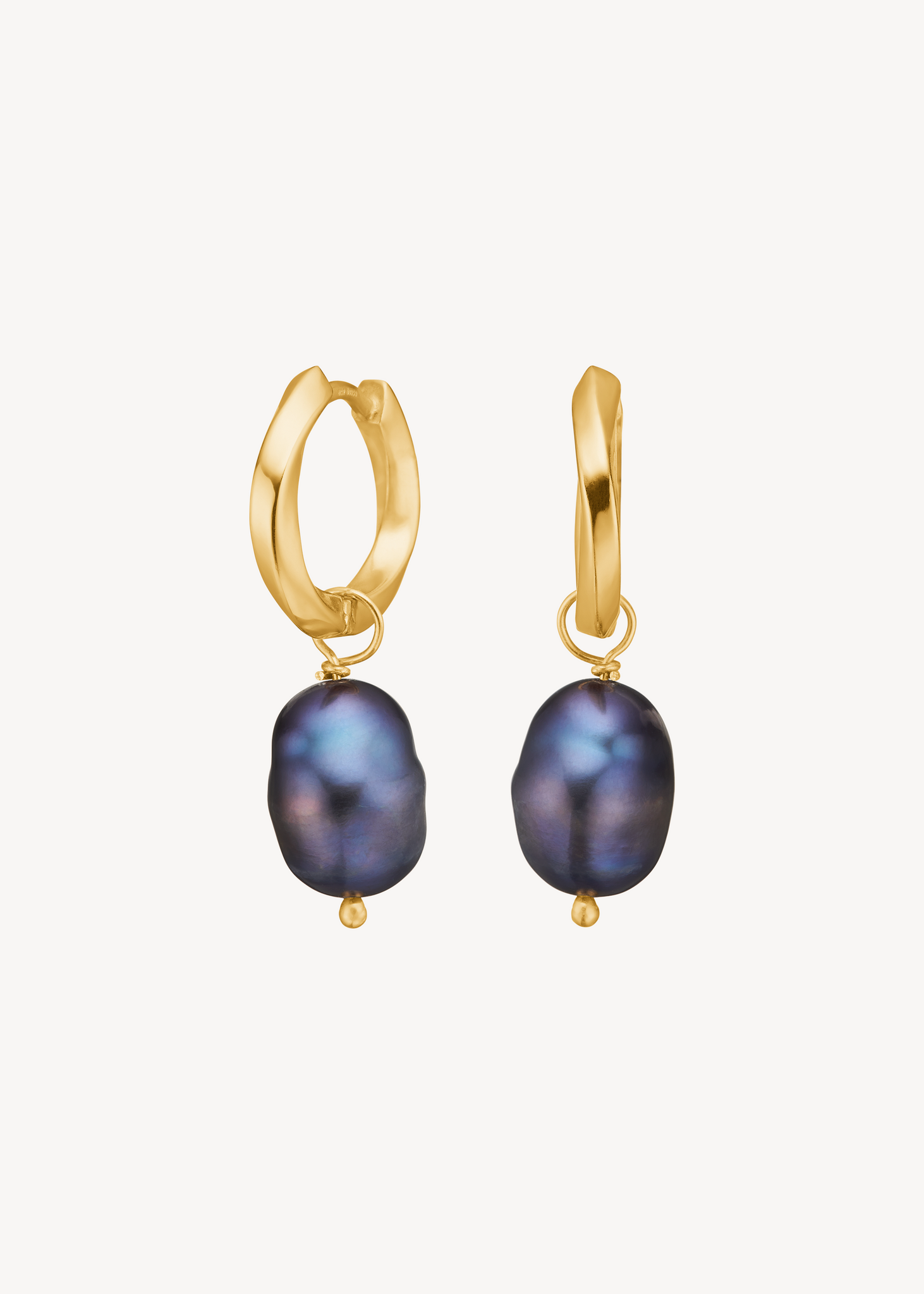 Marisa earrings with Peacock Pearl - gold plated