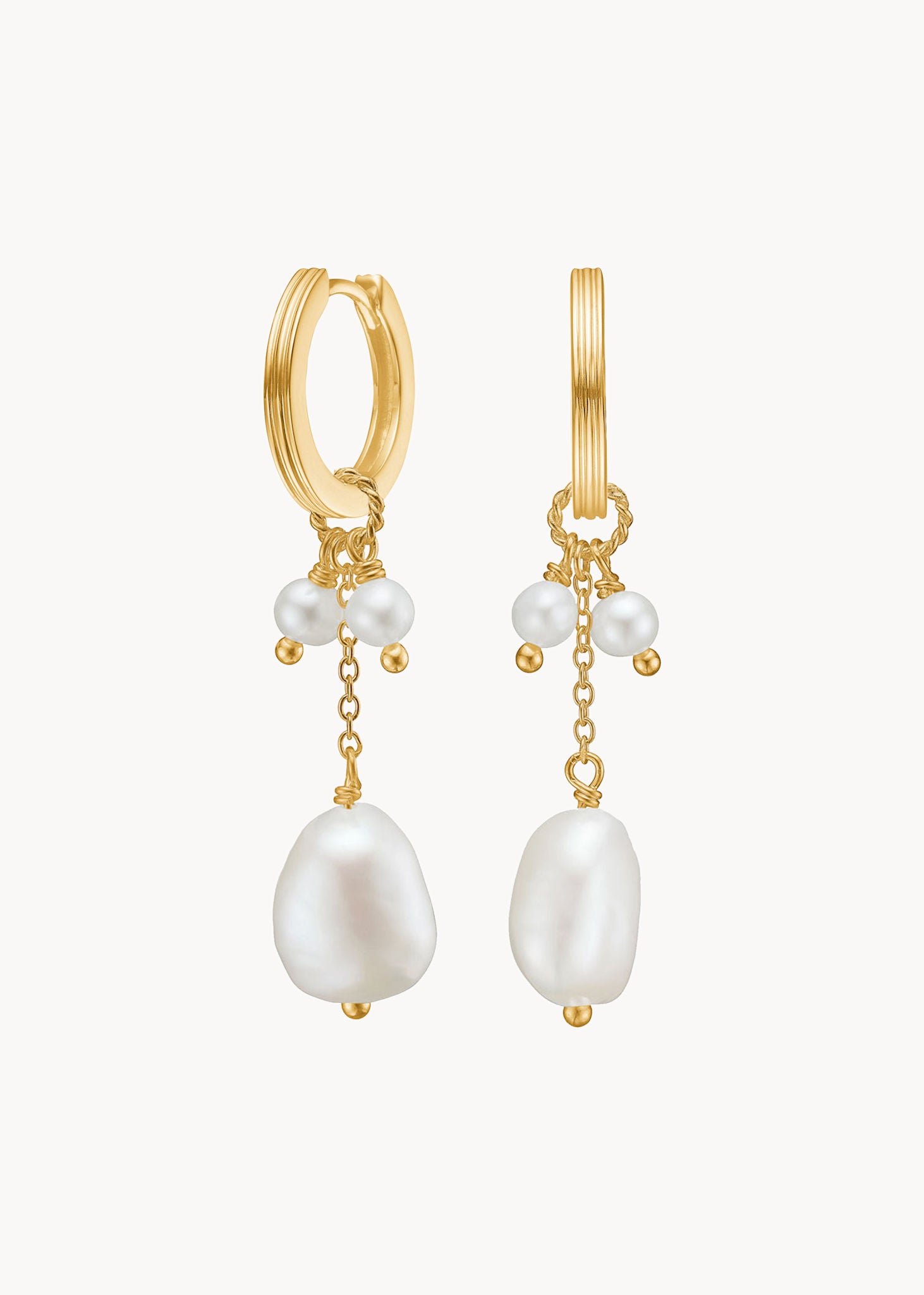 Apia earring set with Pearl - gold plated