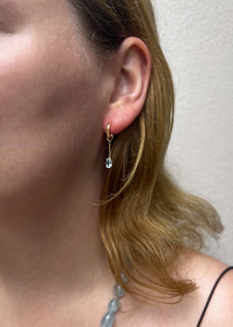 Manila earrings set with Blue Topaz - gold plated
