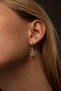 10-Karat Drop charm with Golden Rutile Quartz