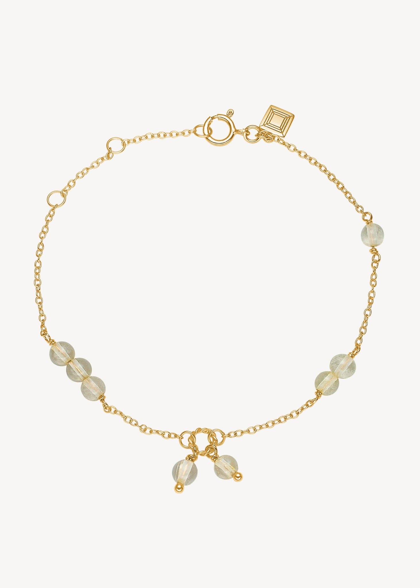 beautiful gold plated sterling silver bracelet with golden rutilated quartz gemstones 