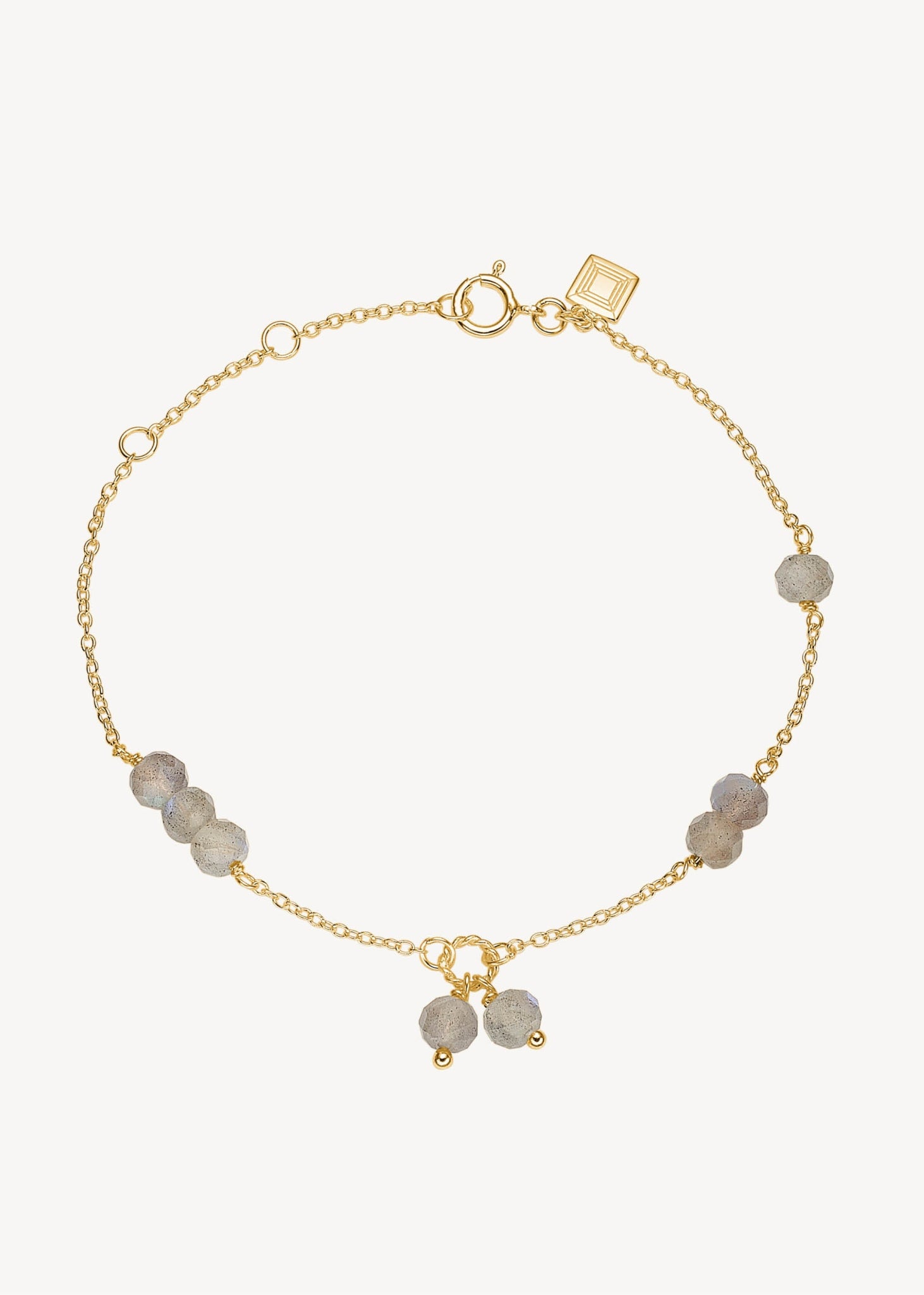 Eiffel bracelet with Labradorite - gold plated