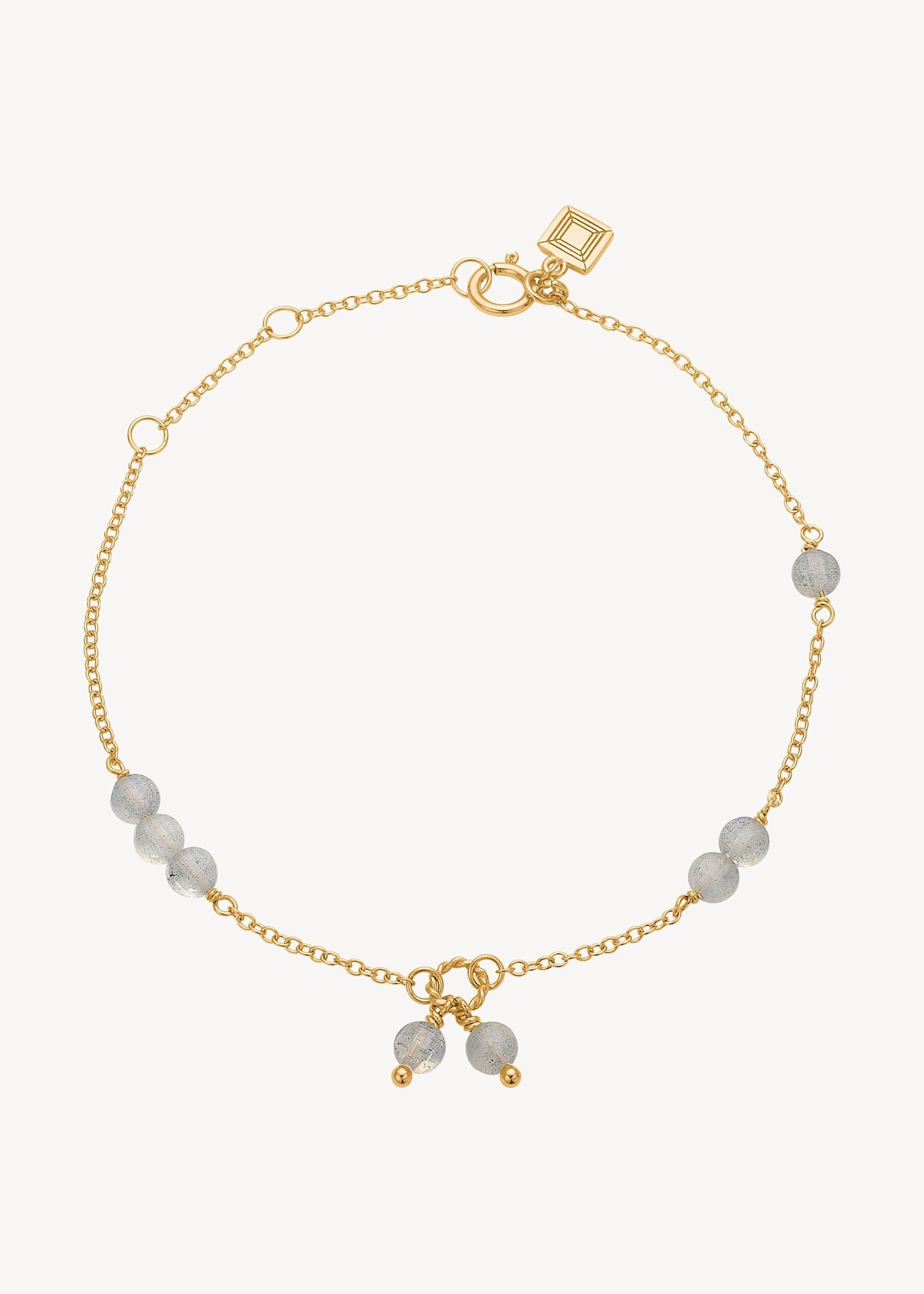 Eiffel bracelet with Labradorite - gold plated