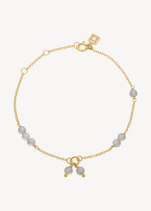 Eiffel bracelet with Labradorite - gold plated