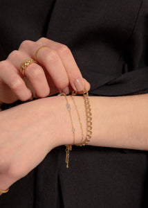 Eiffel bracelet with Labradorite - gold plated