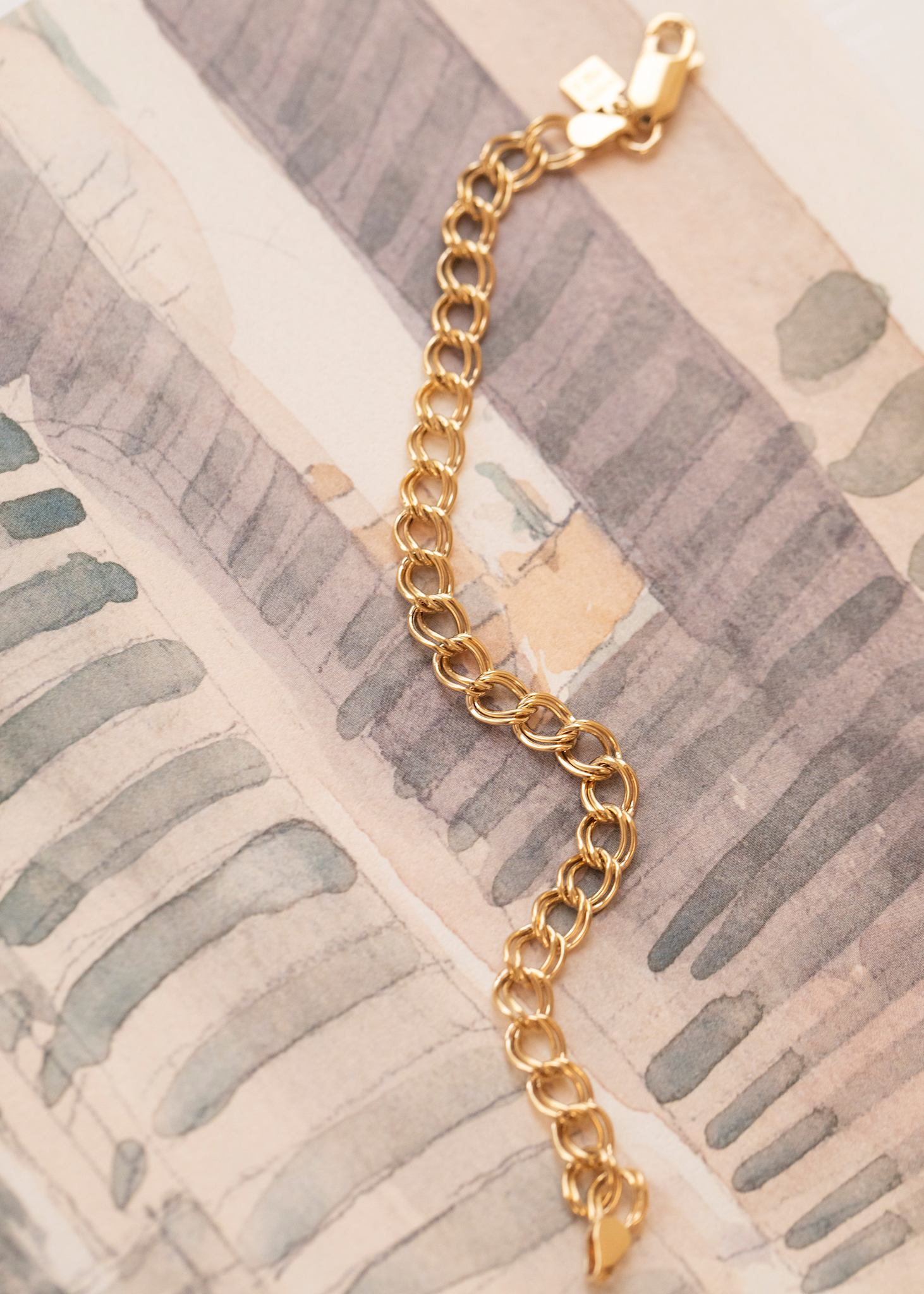 Dune bracelet 18 cm - gold plated