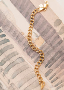Dune bracelet 18 cm - gold plated