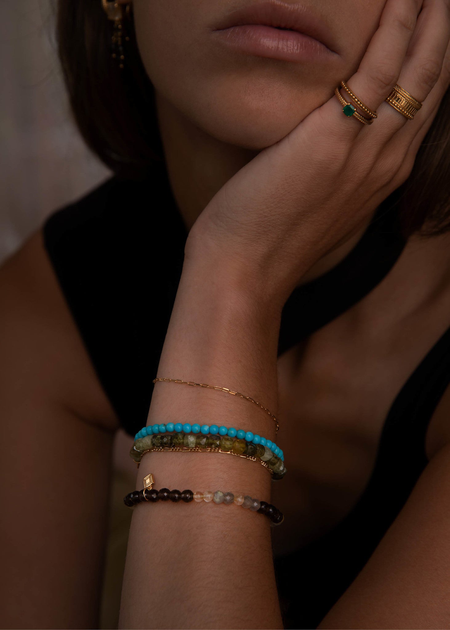 Ocean bracelet with Turquoise 19 cm - silver