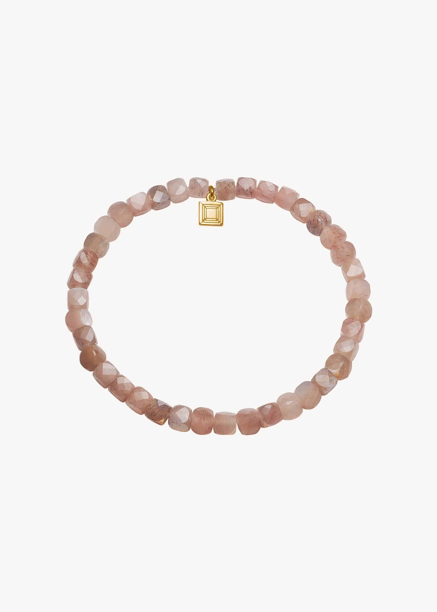 Mono bracelet with Sunstone - gold plated
