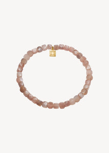 Mono bracelet with Sunstone - gold plated