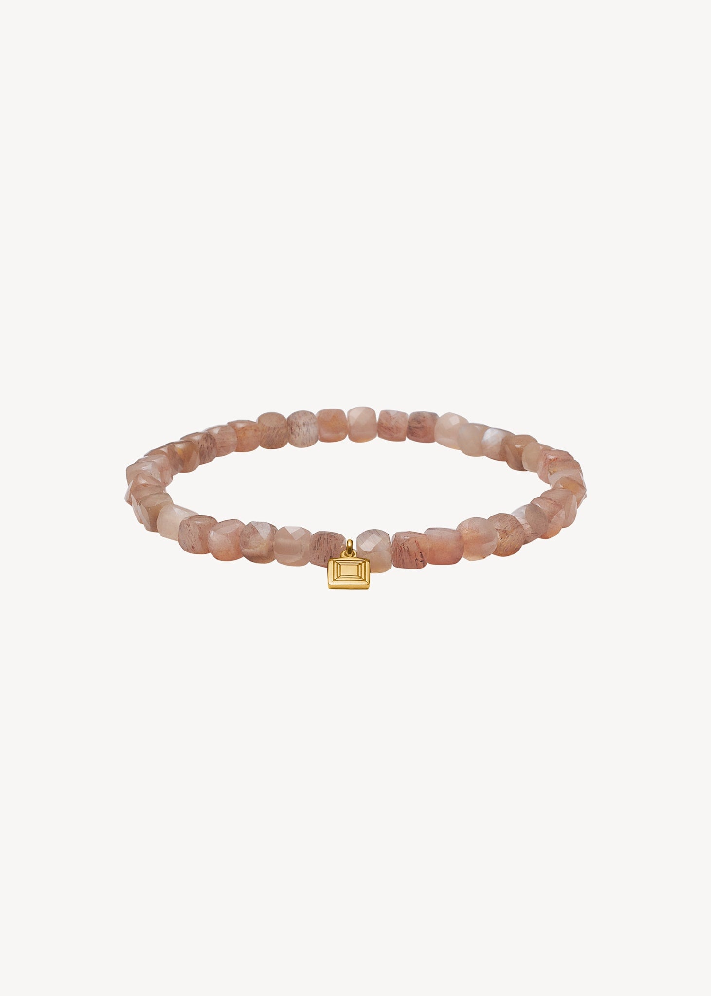 Mono bracelet with Sunstone - gold plated