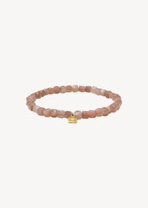 Mono bracelet with Sunstone - gold plated