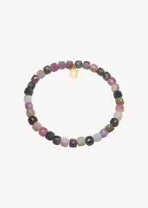 Mono bracelet with Tourmaline - gold plated