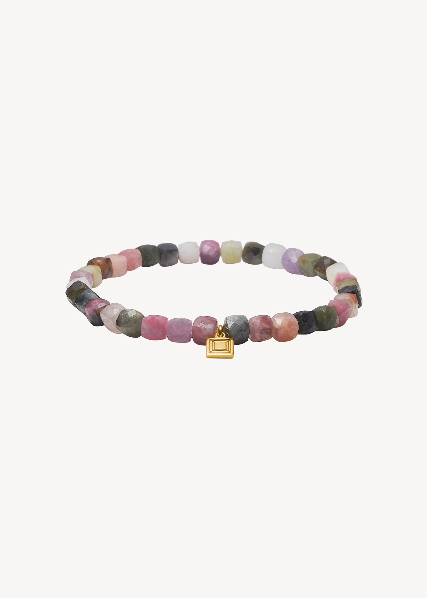 Mono bracelet with Tourmaline - gold plated
