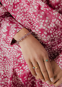 Karen bracelet with Amethyst - gold plated