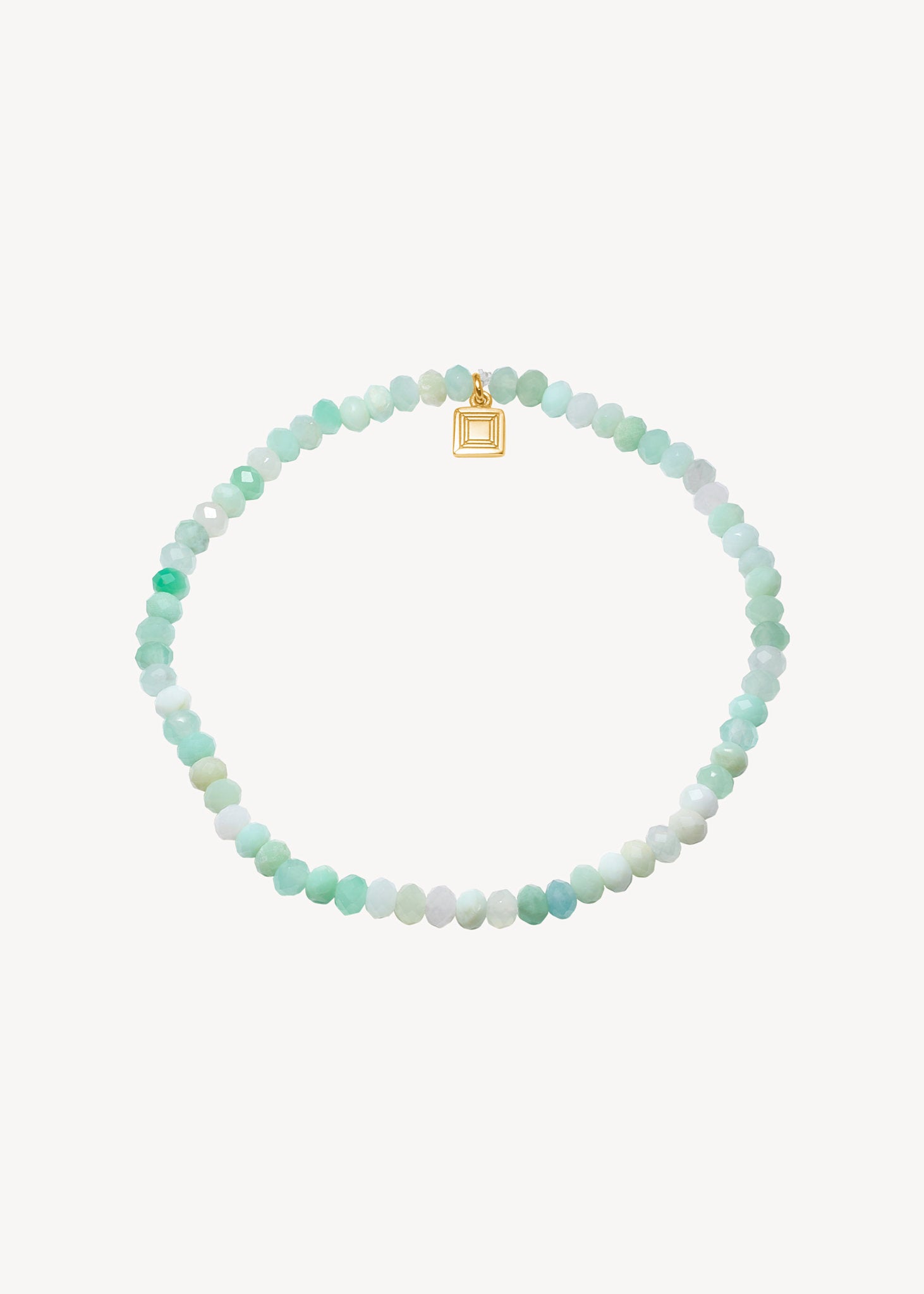 Melee bracelet with Chrysoprase - gold plated