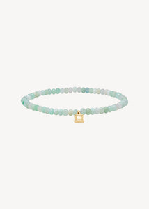 Melee bracelet with Chrysoprase - gold plated