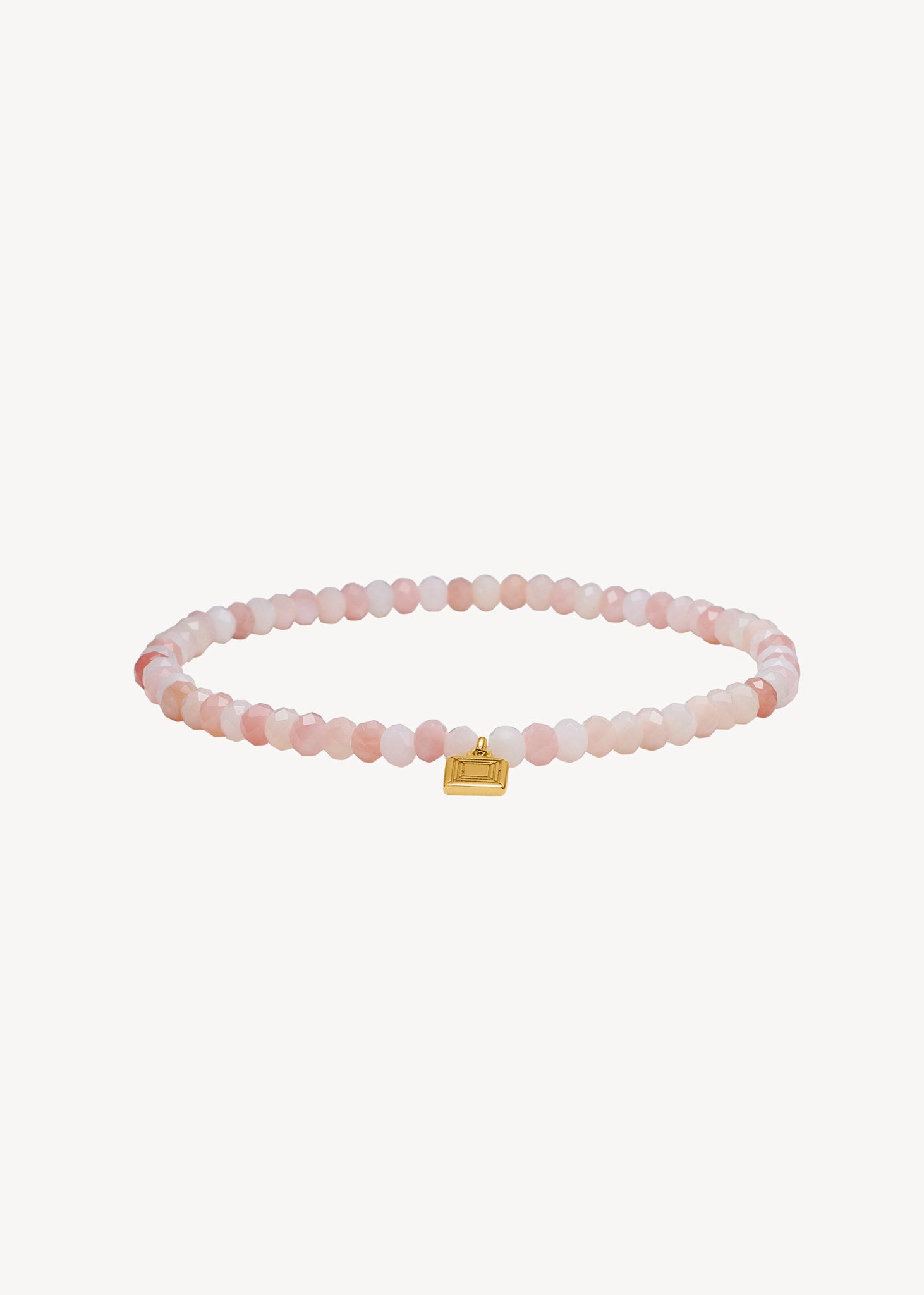 Melee bracelet with Pink Opal - gold plated