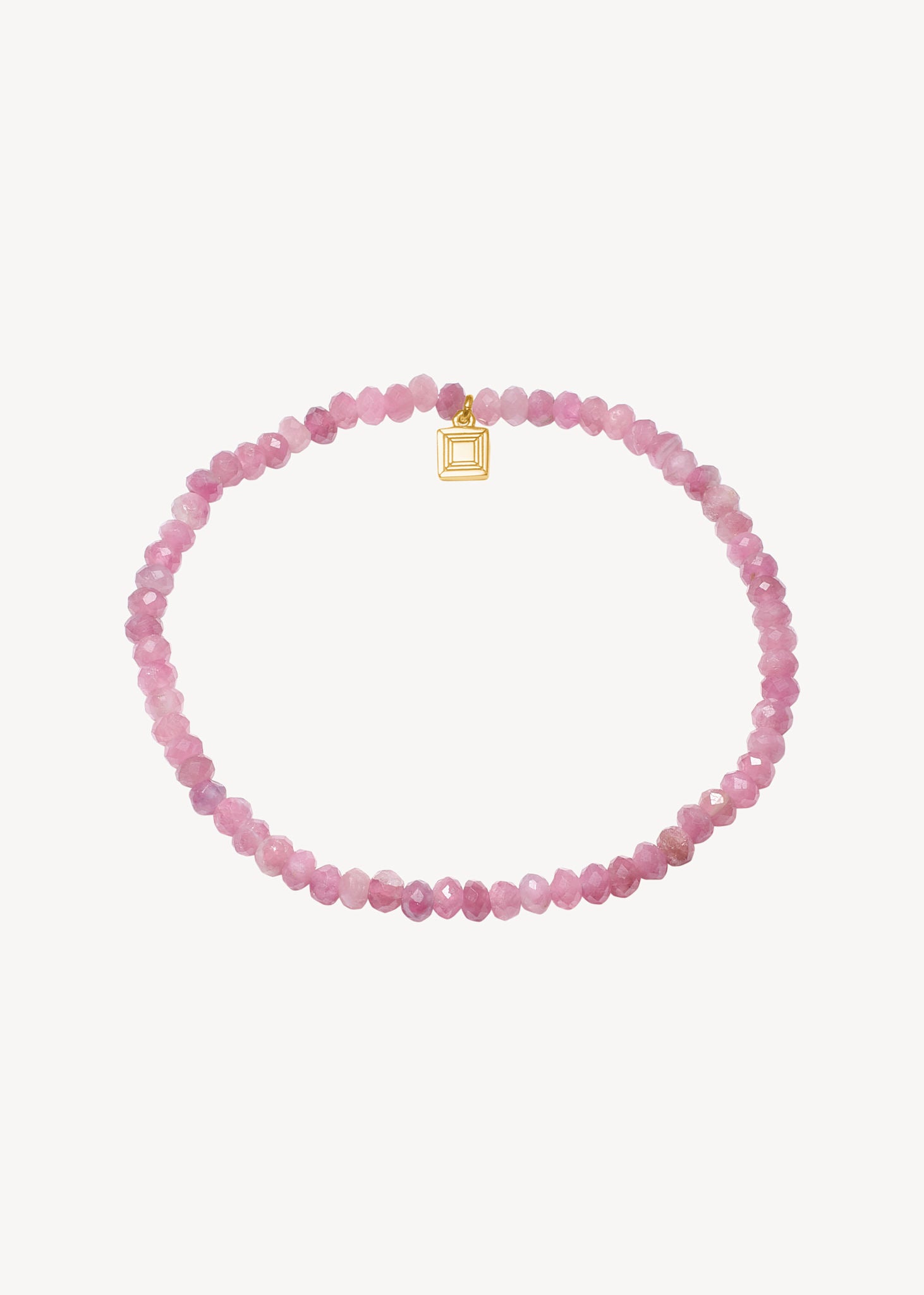 Melee bracelet with Pink Tourmaline - gold plated