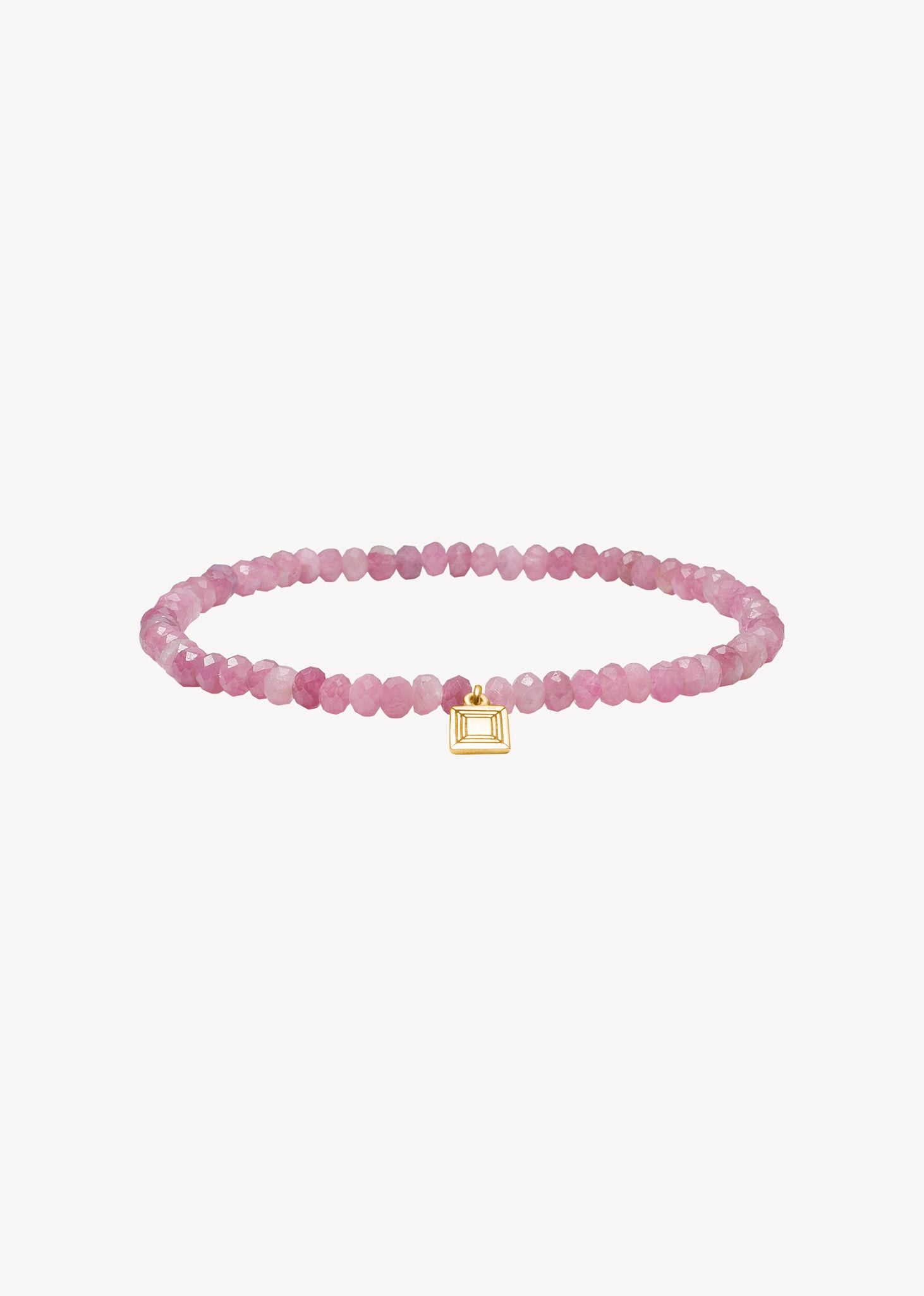 Melee bracelet with Pink Tourmaline - gold plated