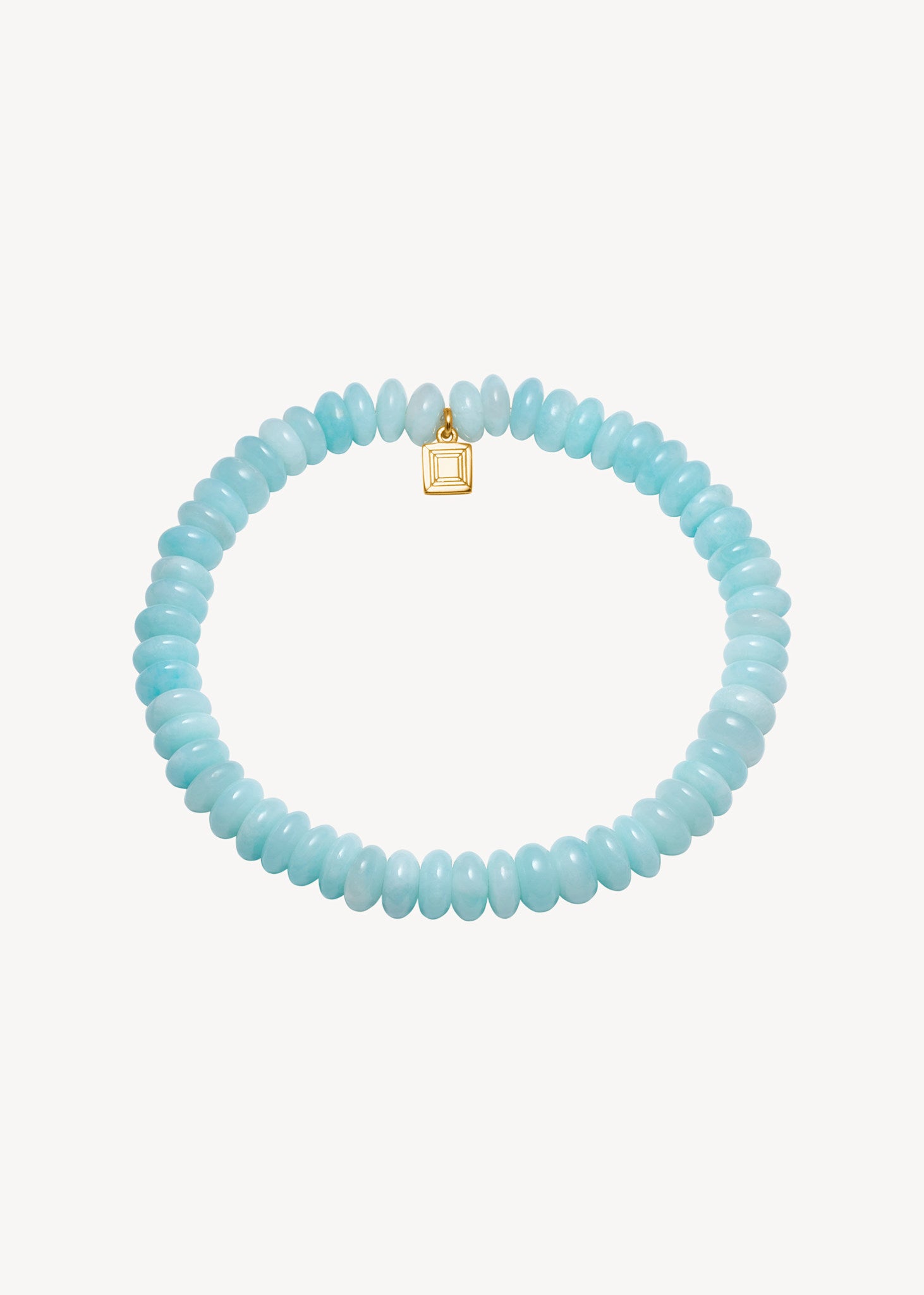 Beautiful handmade beaded bracelet with rondelle blue amazonite gemstones, perfect gift for her and summer slip on bracelet with real gemstones
