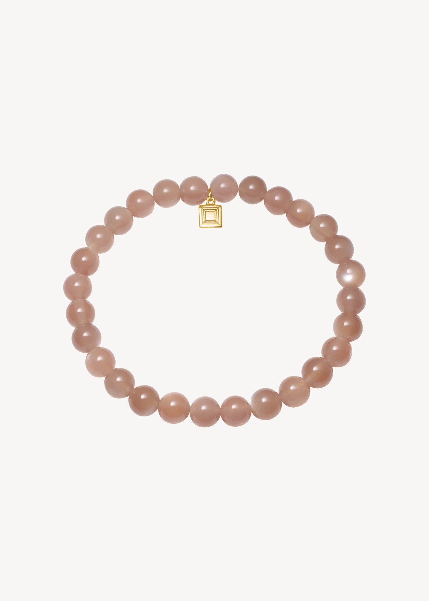 beautiful beaded gemstone bracelet with real peach moonstone gemstones that symbolise motherhood and compassion, perfect Mother's day gift and gift for mom under 80 eur