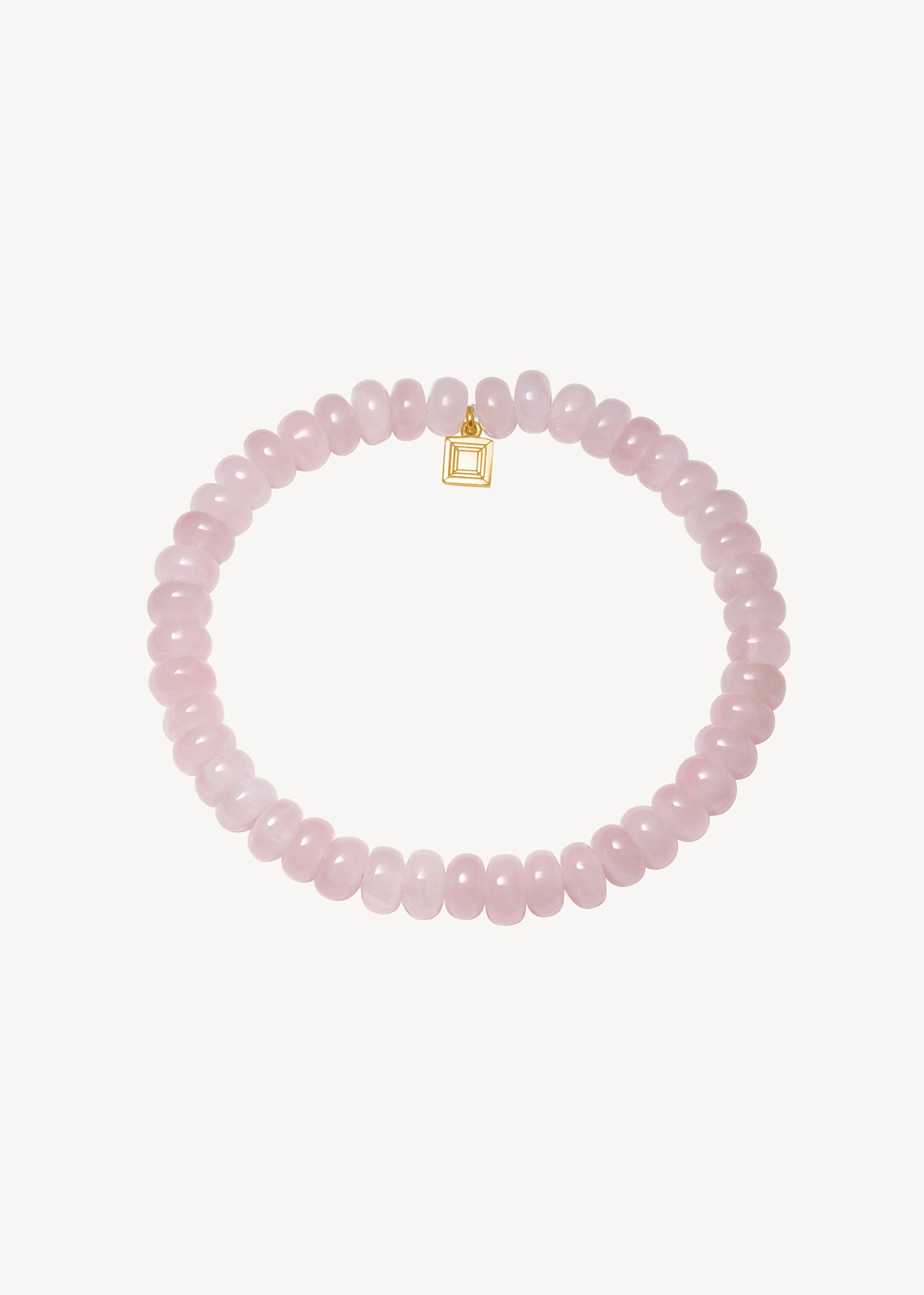 beautiful beaded gemstone bracelet with real rose quartz gemstones in pink round cut, perfect gift for her and spring jewellery