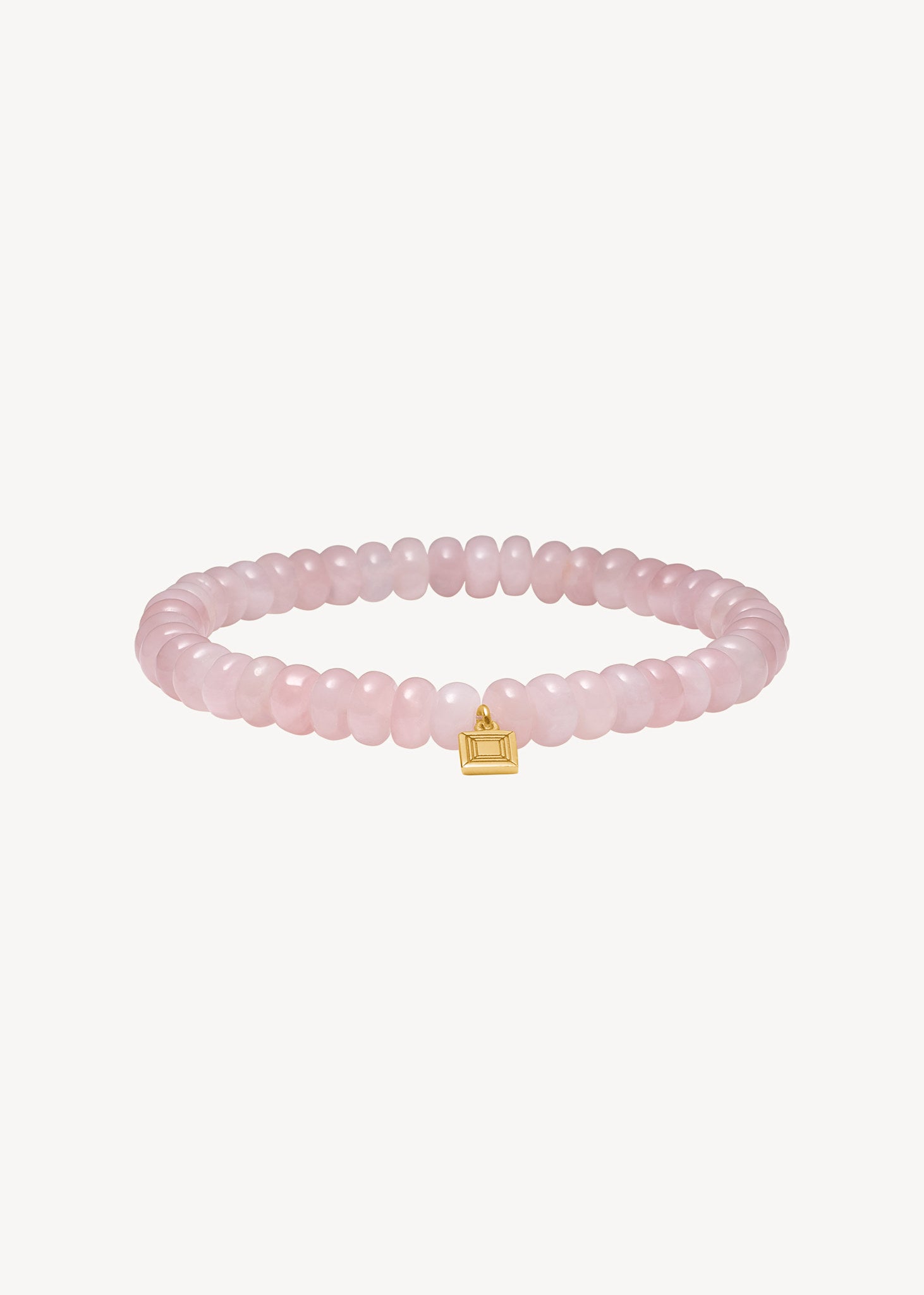 beautiful beaded gemstone bracelet with real rose quartz gemstones in pink round cut, perfect gift for her and spring jewellery