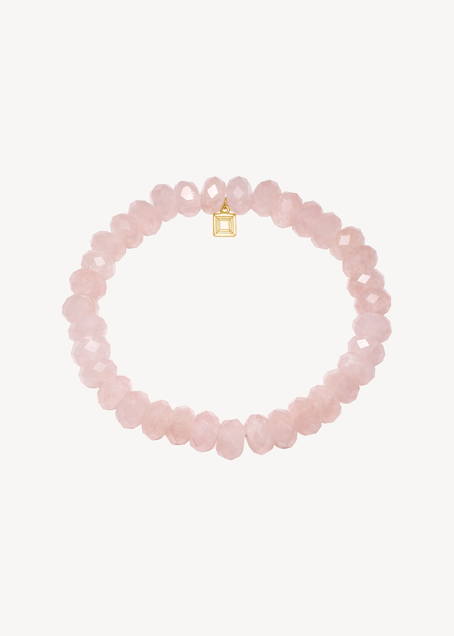 beaded bracelet with elastic slip on with pink morganite gemstones, perfect gift for her with feminine style