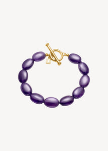 Dragee Midi bracelet with Amethyst - gold plated