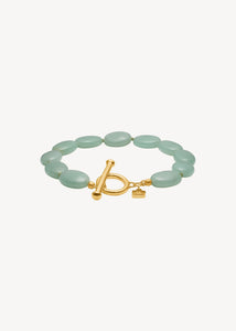 Dragee Midi bracelet with Aventurine - gold plated
