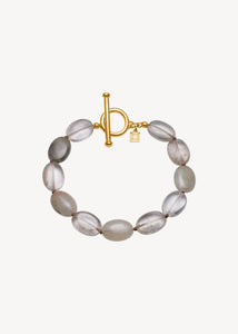 Dragee Midi bracelet with Rutilated Quartz - gold plated