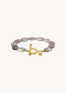 Dragee Midi bracelet with Rutilated Quartz - gold plated