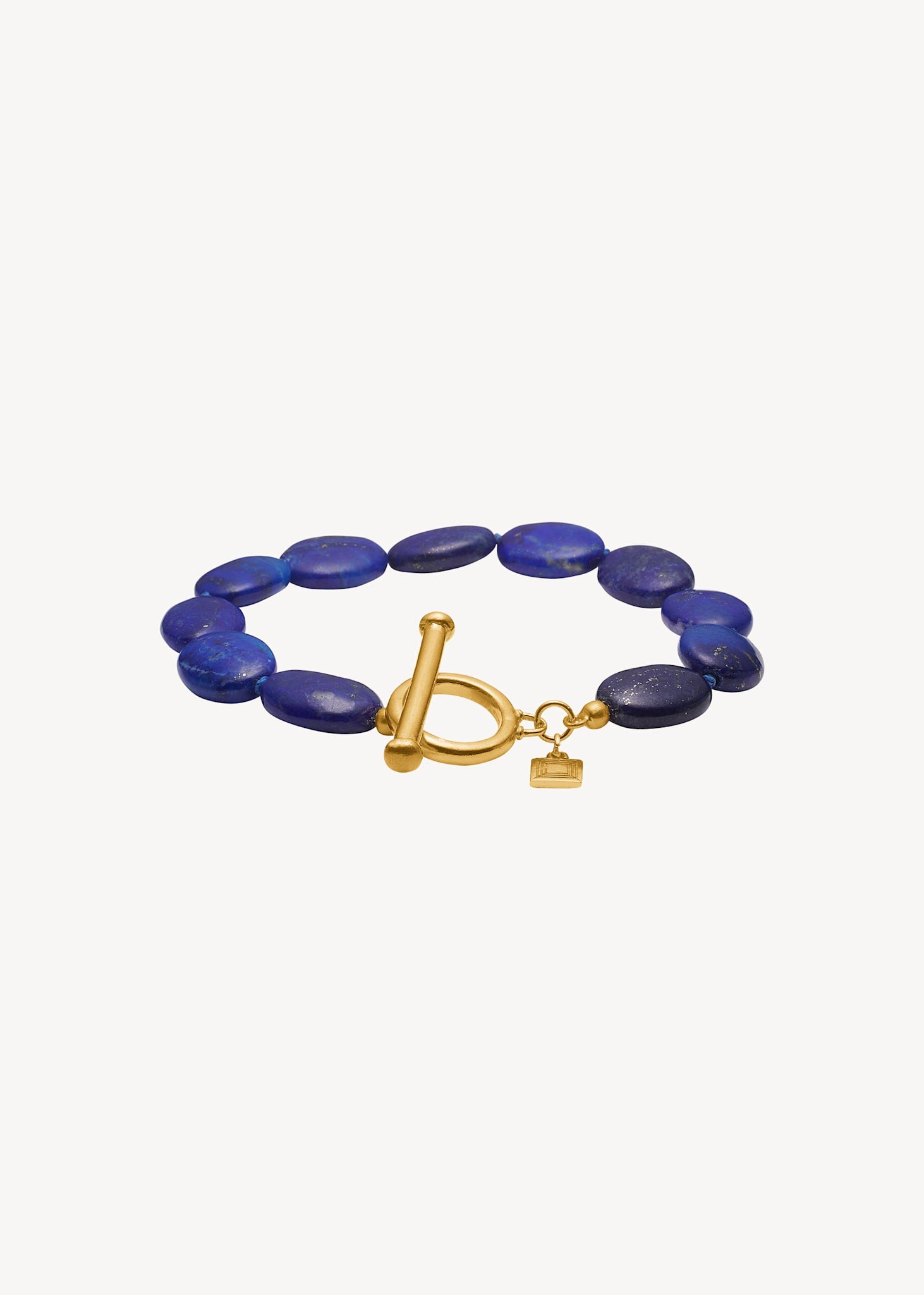 Dragee Midi bracelet with Lapis Lazuli - gold plated