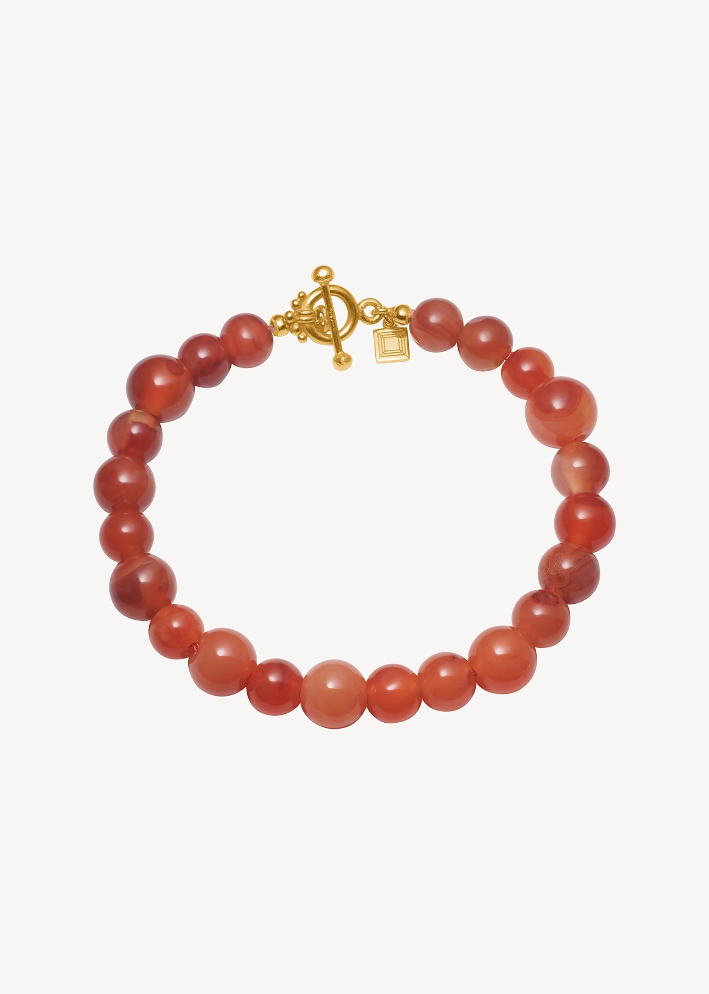 Ines bracelet with Carnelian - gold plated
