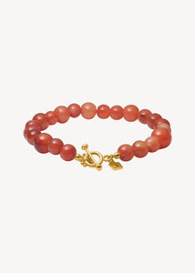 Ines bracelet with Carnelian - gold plated