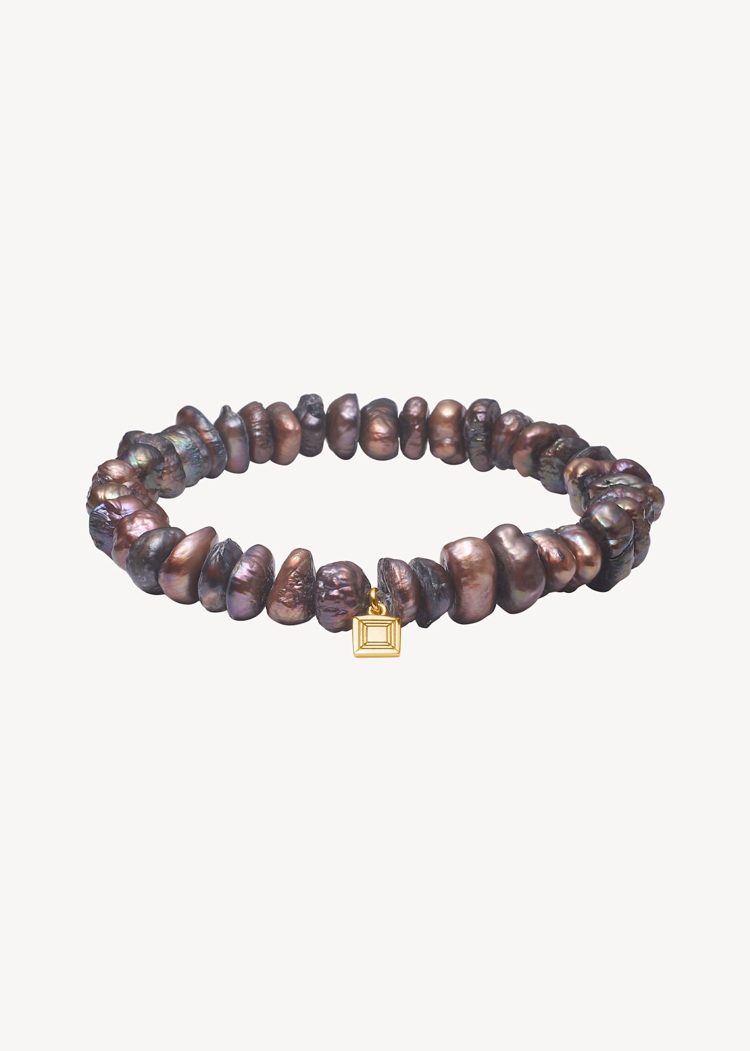 Zahara perlearmbånd i slip on stil fra carré jewellery med unikke påfugle perler i barok stil