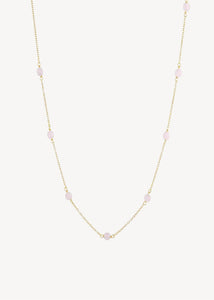 Azalea chain with Rose Quartz - gold plated