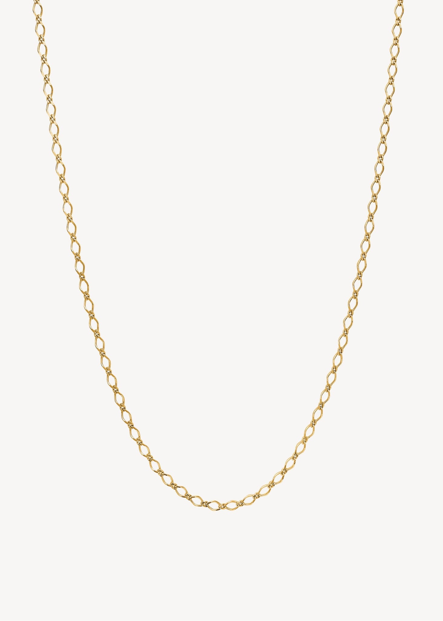 Wave chain 38+2cm - gold plated