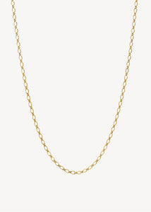 Wave chain 38+2cm - gold plated