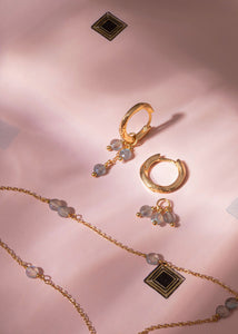 Paloma necklace with Labradorite - gold plated