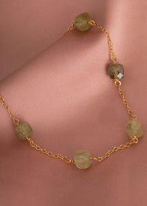 Salome chain with Garnet - gold plated