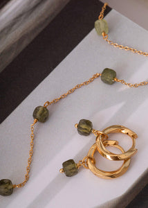 Salome chain with Garnet - gold plated
