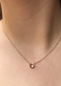 Valentine necklace with Lemon Quartz - gold plated