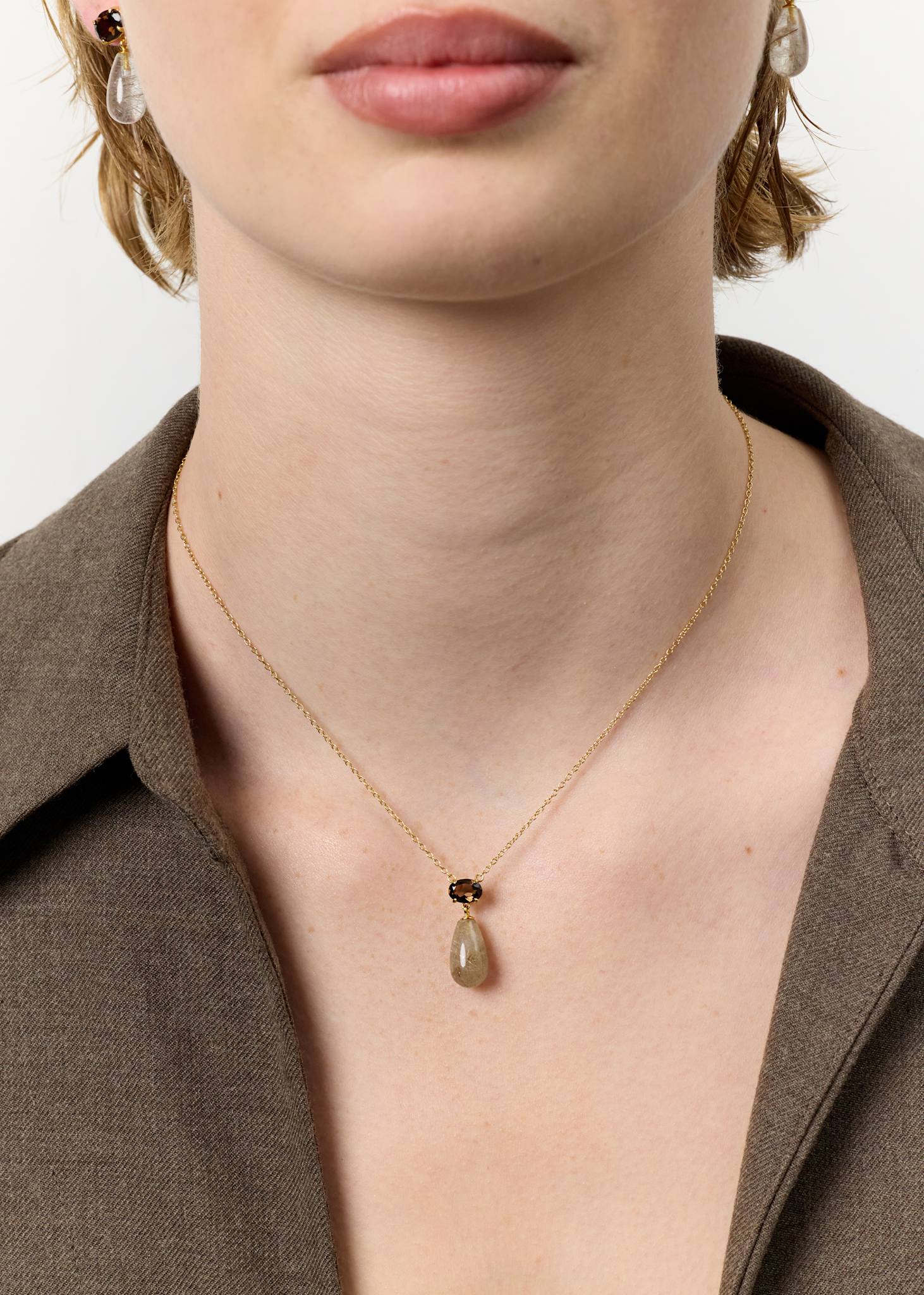 rutilated smoky quartz jewelry