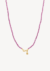 Grace necklace with Ruby - gold plated