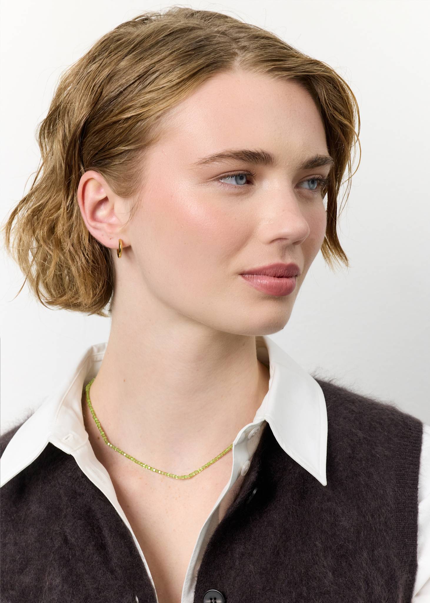 Grace necklace with Peridot - gold plated